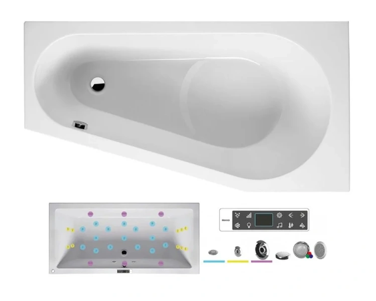 Ванна гидромассажная Riho Delta 160 х 80 см, BLISS, левая/правая BB8300500000000_BLISS (детальная фотография)