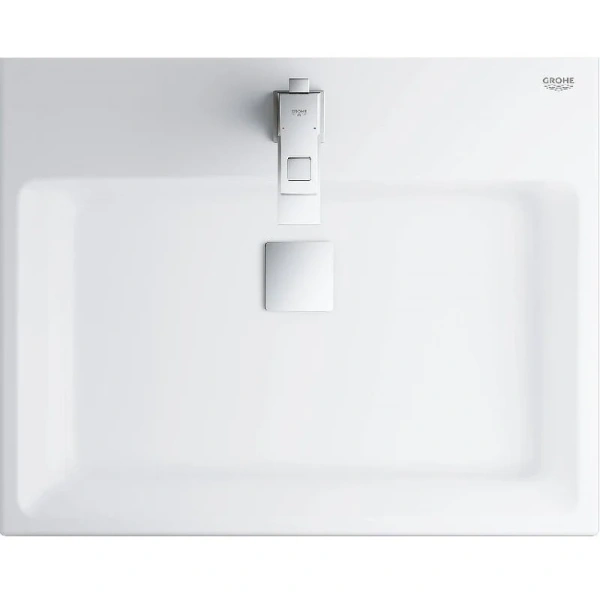 Раковина Grohe Cube Ceramic 60 см накладная 3947700H (детальная фотография), прямоугольной формы