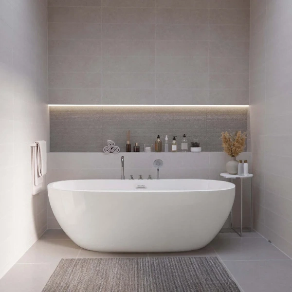 Ванна акриловая Grossman Classic GR-12501-1, со смесителем, 160 x 75 см, белая (детальная фотография), современныe, hi-tech