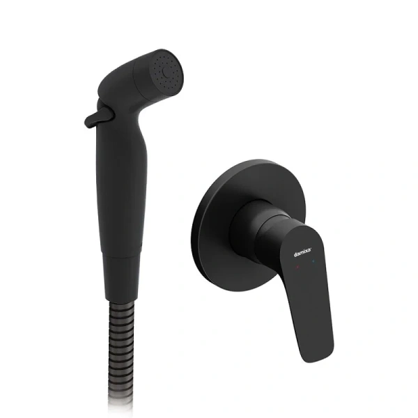 Гигиенический душ со смесителем Damixa Jupiter черный матовый 777510300 (детальная фотография)