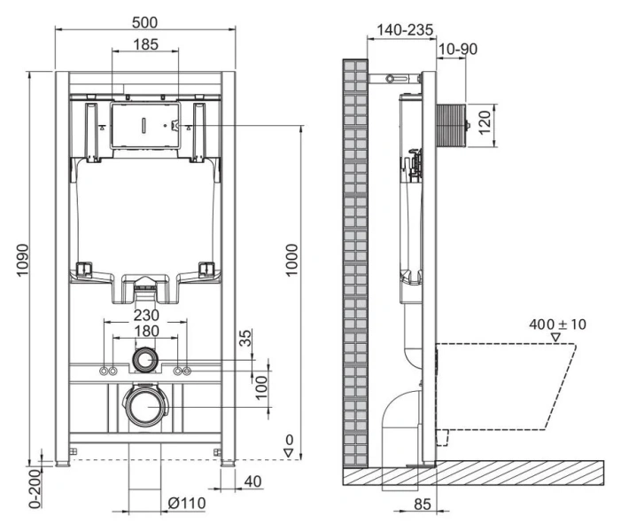 Унитаз с инсталляцией Belbagno Sfera-R кнопка белая BB046CHR/BB2111SC/BB002-80/BB014-SR-BIANCO (детальная фотография), с инсталляцией index_1
