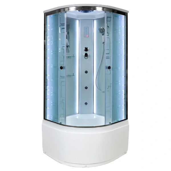 Душевая кабина Deto EM 90x90 см с гидромассажем EM4590LED+GM (детальная фотография)