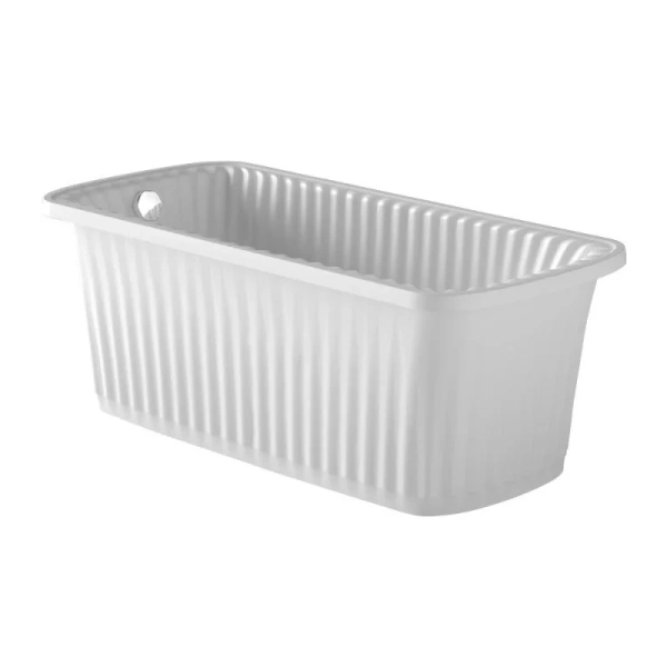 Ванна из искусственного камня Migliore Olivia Panello 174х80 см белая, фурнитура хром 24253 (детальная фотография)