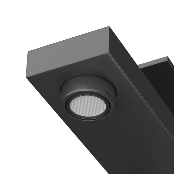 Смеситель для раковины Cezares Slider черный матовый SLIDER-LS-NOP (детальная фотография), из нержавеющей стали, прямоугольная форма