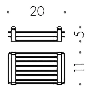 Полочка для ванной Colombo Angolari металлическая B9631 (детальная фотография), современные, hi-tech