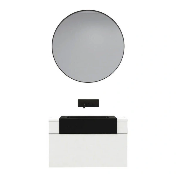 Зеркало Black&White Universe 80 см черное 903.MR (детальная фотография), в раме