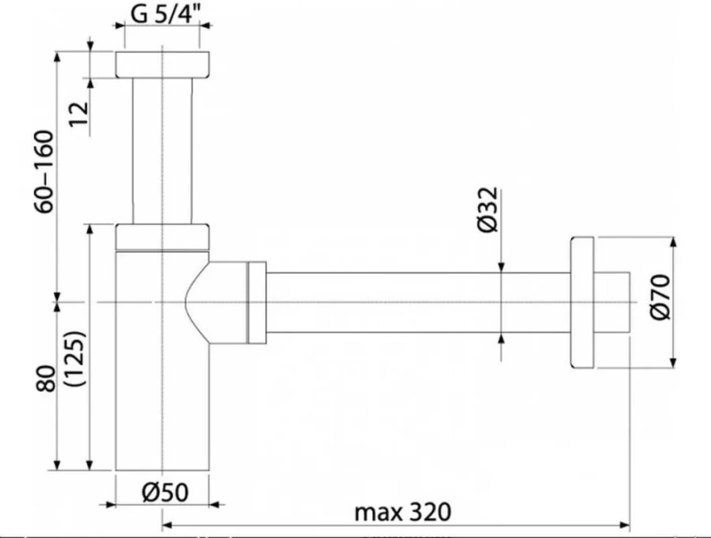 Сифон для раковины Boheme белый матовый  609-MW (детальная фотография), другие