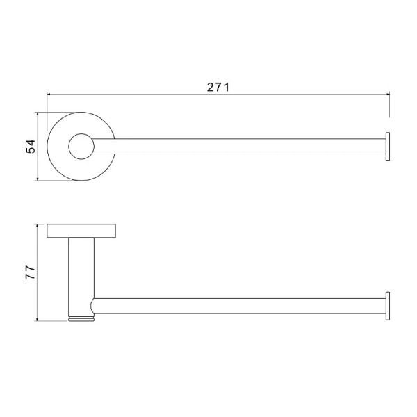 Полотенцедержатель Акватек Европа черный матовый AQ4119MB (детальная фотография), современные, hi-tech