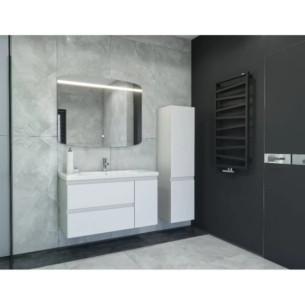 Шкаф-пенал подвесной Caprigo Forte 35 см бланж, левый 36150L-SF027 (детальная фотография), подвесные