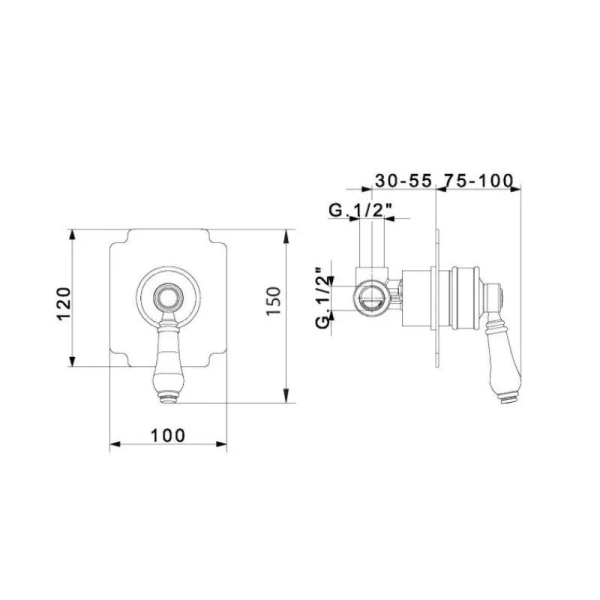 Смеситель для душа Migliore Ermitage бронза 18614 (детальная фотография), для душа