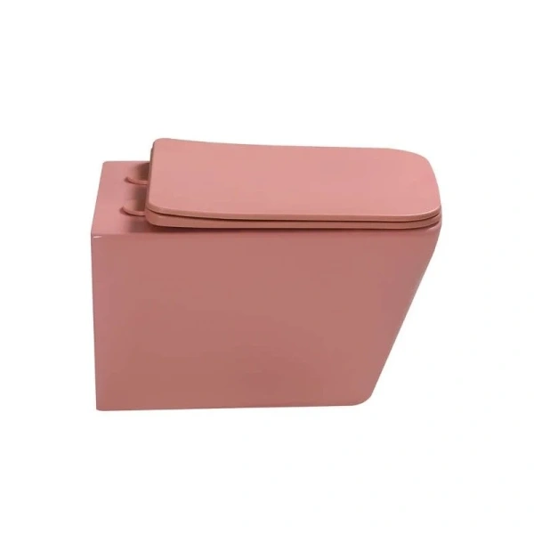 Унитаз подвесной SantiLine персиковый SL-5007P (детальная фотография), современные, hi-tech, прямоугольные