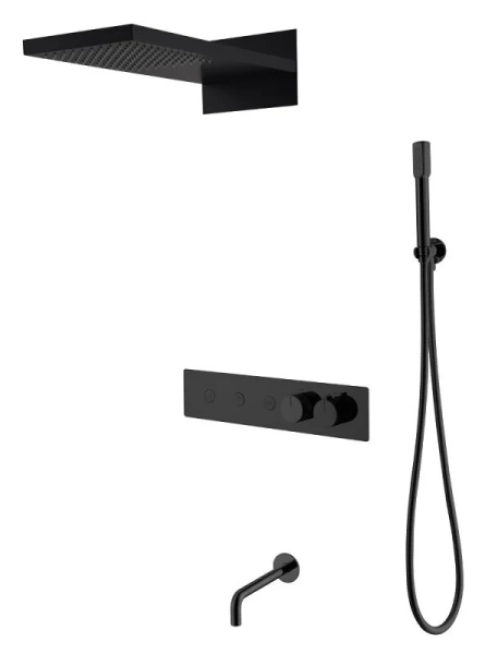 Душевой комплект Boheme Fusion черный 131-2-B (детальная фотография)
