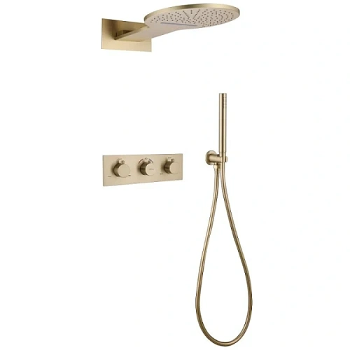 Душевой комплект Abber Wasser Kreis золото матовое - фото 3