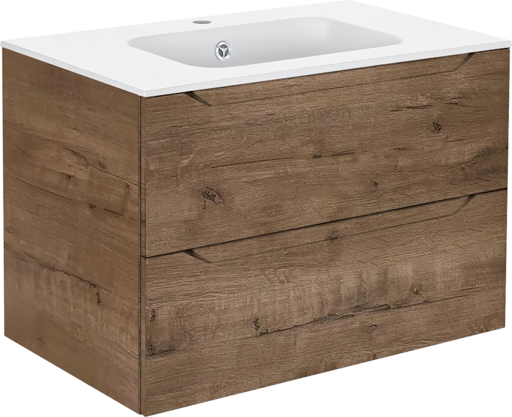 Тумба под раковину подвесная Vincea Norma 80,7 см V.Oak VMC-2N800VO (детальная фотография), современная, hi-tech, лофт