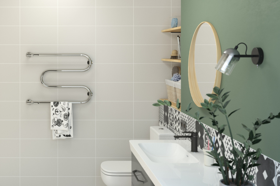 Полотенцесушитель водяной Стилье Классика 00014-5065 (детальная фотография), хром