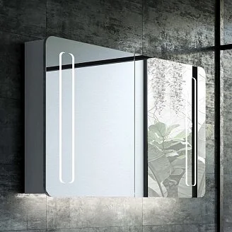 Зеркальный шкаф с подсветкой Ideal Standard Mirror&Light 100 см алюминий T3389AL (детальная фотография), навесные