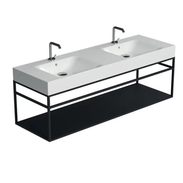 Раковина Kerasan Cento 140 см двойная 353601*1 (детальная фотография), современные, hi-tech