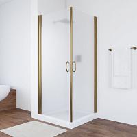 Душевой уголок профиль бронза стекло сатин Vegas-glass