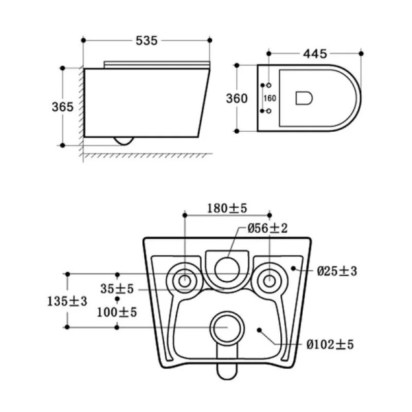 Унитаз подвесной Vincea Cute белый VT1-24 (детальная фотография), современные, hi-tech