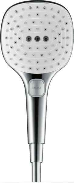 Душевой гарнитур Hansgrohe Raindance Select белый/хром 26620400 (детальная фотография), современные, hi-tech