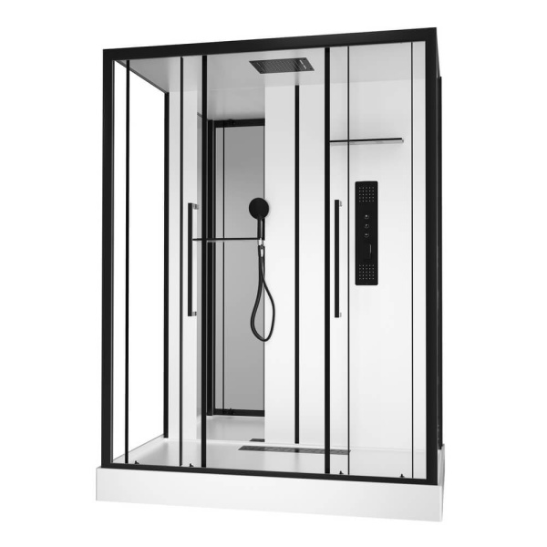 Душевая кабина Black&White Galaxy G8030 160x85 см прозрачное стекло 8030000 (детальная фотография)
