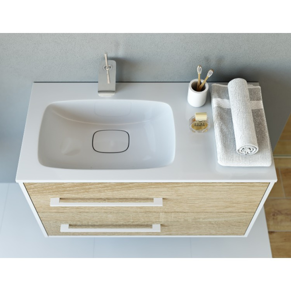 Тумба под раковину подвесная Aqwella Майами 90 см левая Mai.01.09/L (детальная фотография), 90 см