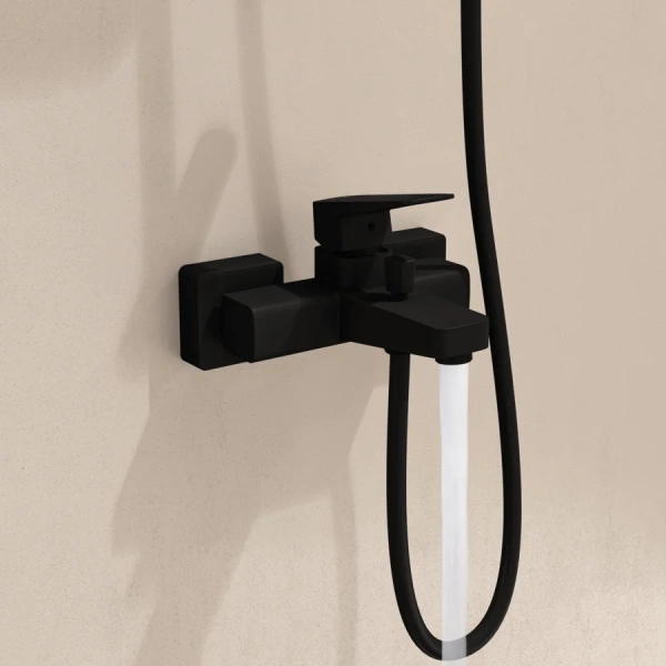 Смеситель для ванны VitrA Root Square матовый черный A4273736EXP (детальная фотография), современные, hi-tech