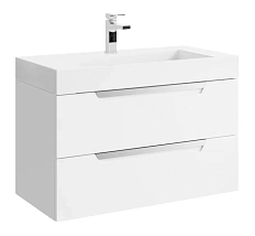 Тумба с раковиной подвесная Aqwella Cube CUB0109 90 см МДФ