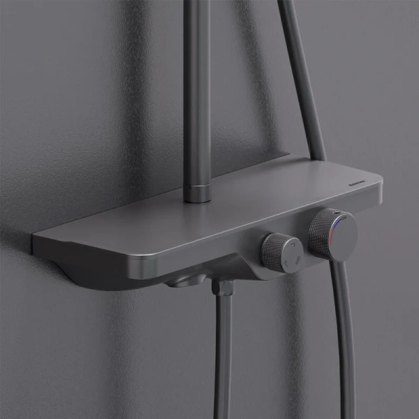 Душевая стойка Damixa Apollo черная 947730300 (детальная фотография), без излива