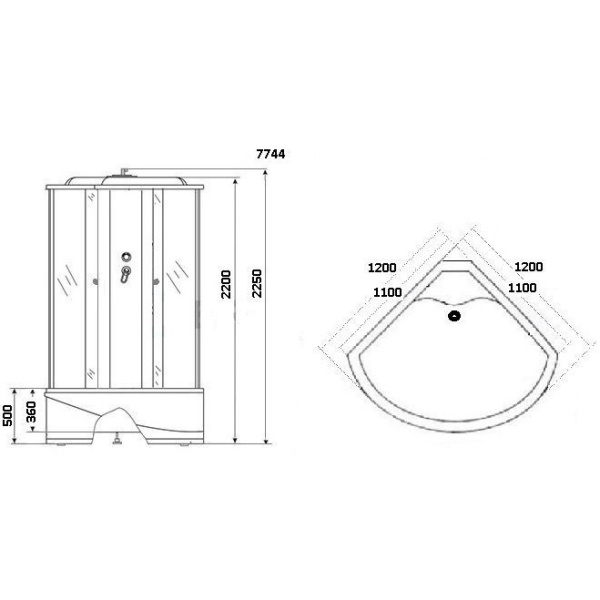 Схема (детальная фотография), со стеклянными задними стенками
