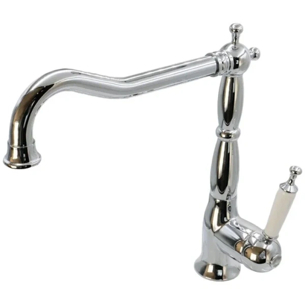 Смеситель для кухни Migliore Oxford хром 18241 (детальная фотография), высокие, из латуни, округлая форма