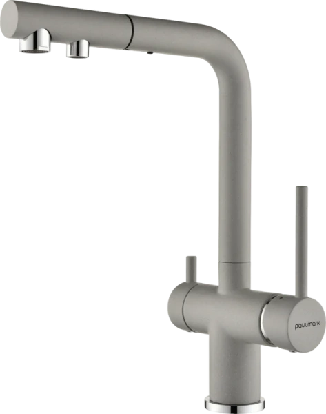 Смеситель для питьевой воды Paulmark Serpentine серый дым Se213222-GRS (детальная фотография)
