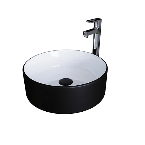 Раковина Grossman 36 см белая/черная - фото 3