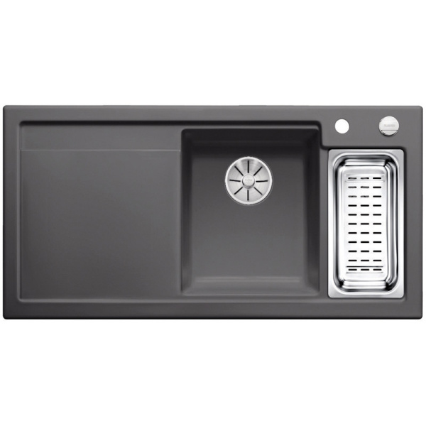 Мойка для кухни, чаша справа, цвет базальт, Blanco Axon II 6 S 524147 (детальная фотография)