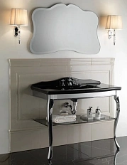 Консоль с мраморной столешницей, цвет хром, цвет мрамора Nero Belgio, Devon&Devon Jacqueline