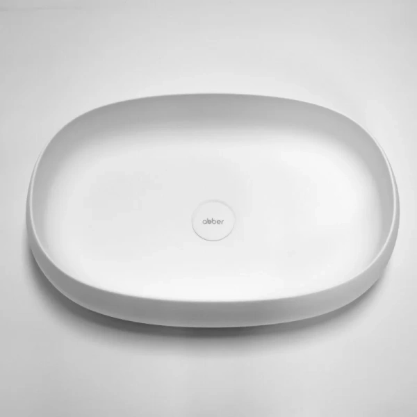 Раковина Abber Stein 58 см белая матовая AS2632 (детальная фотография), одинарные