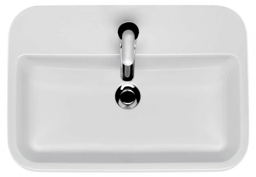 Раковина Cersanit CASPIA SQUARE UM-CAS60/1-S 59.5х42 см (детальная фотография), современные, hi-tech