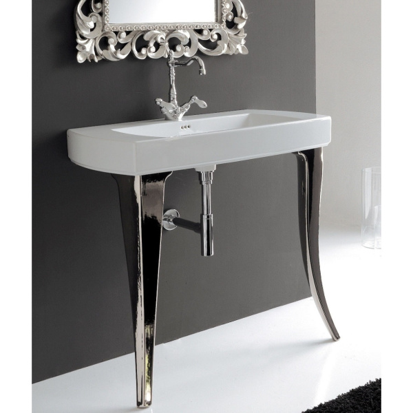 Раковина консоль ArtCeram Jazz JZL001 (детальная фотография), белые, черные, другие