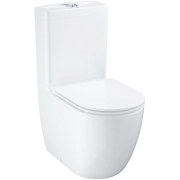 Унитаз напольный Grohe Bau Ceramic 39910000 безободковый (детальная фотография)