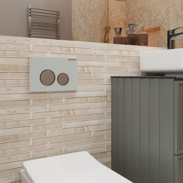 Клавиша смыва Charus Bagliore белая FP.330.WHITE.10 (детальная фотография), в наличии