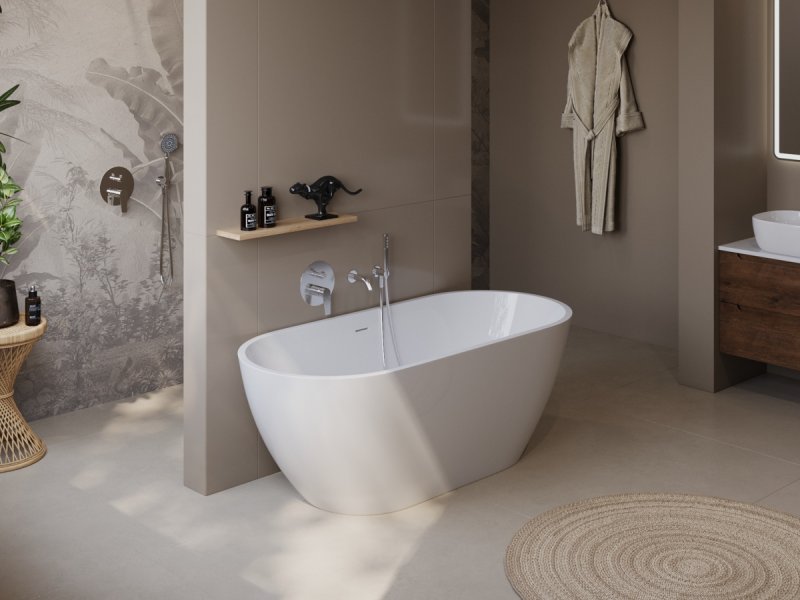 Ванна акриловая BelBagno Uno 170x75 см отдельностоящая BB701-1700-750-K (детальная фотография), акриловые