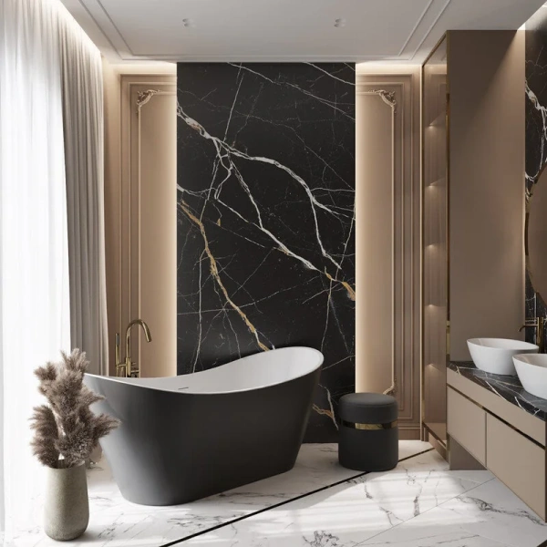 Ванна акриловая Corpa Nera Paganini CN130118, 170 х 80 см, черный матовый (детальная фотография), 170 см