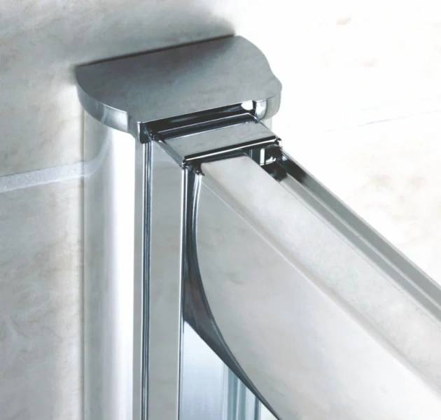 Душевой уголок Cezares Pratico 90х90 см рифленое стекло, профиль хром PRATICO-R-1-90-P-Cr (детальная фотография), 90х90