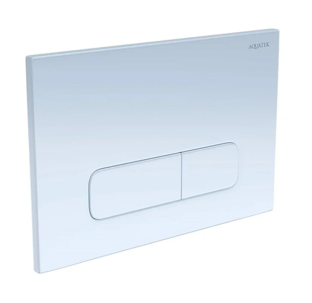 Клавиша смыва Акватек Pneumo S белая PNS-0000006 (детальная фотография), слив эконом-стандарт с двумя клавишами
