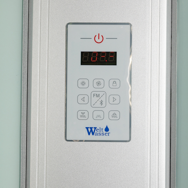 Душевая кабина WeltWasser WW500 120x90 см левосторонняя WW500 HALLE 1204 L (детальная фотография), со стеклянными задними стенками