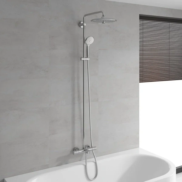 Душевая стойка Grohe Euphoria с термостатом 27475002 (детальная фотография), с изливом