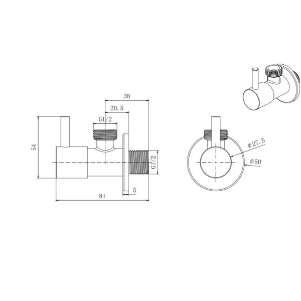 Шланговое подключение Акватек черное матовое AQ2450MB (детальная фотография), в наличии