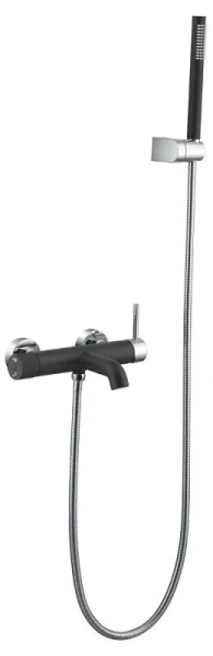 Смеситель для ванны Boheme Uno черный хром 463-BCR (детальная фотография)