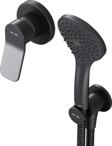 Душевой комплект Am.Pm X-Joy черный FB85A2H002 (детальная фотография), душевые комплекты, наборы index_1