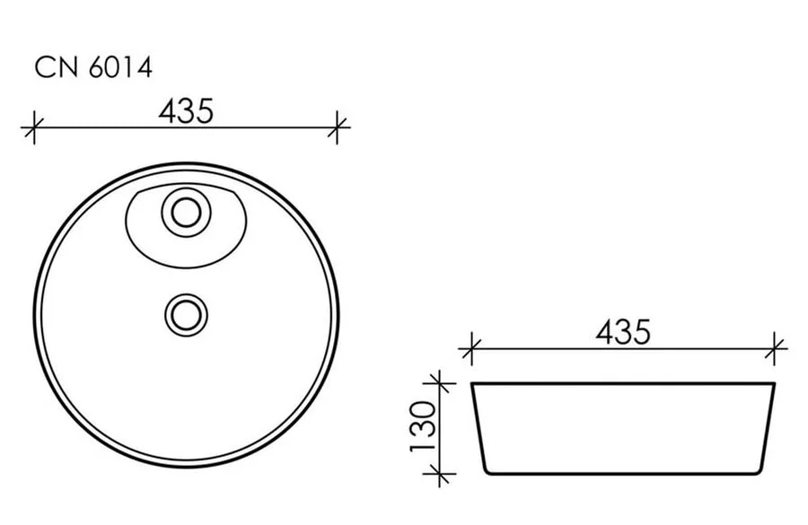 Раковина Ceramica Nova Element 43,5 см накладная CN6014 (детальная фотография), одинарные